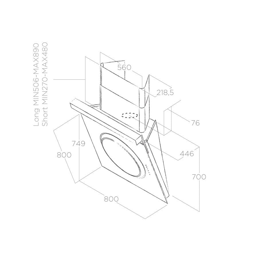 dim_om_s_2018 OKAP NAŚCIENNY OM TOUCH SCREEN BL/F/80 61612979A CZARNE SZKŁO
