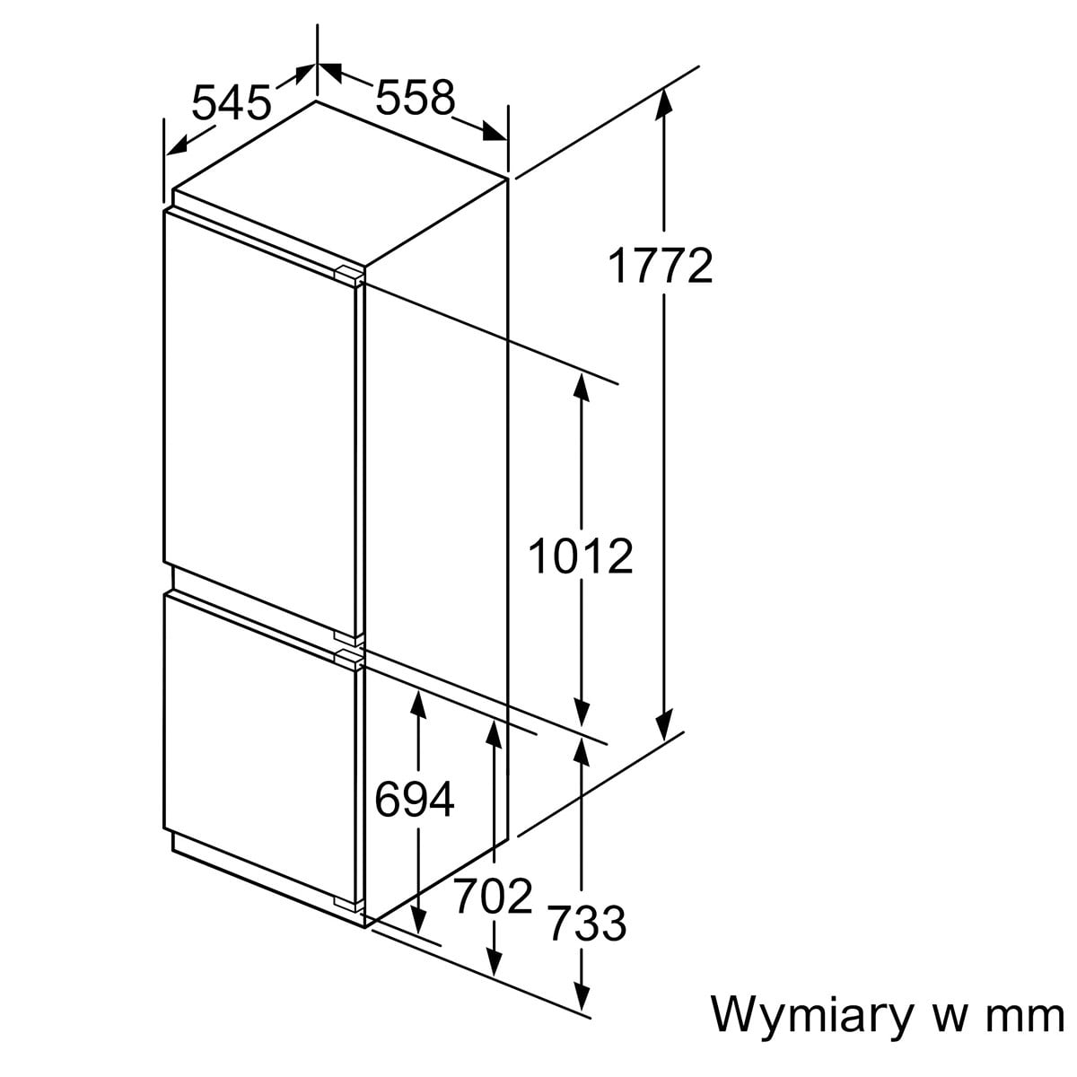 KIN86AFF02 CHŁODZIARKO-ZAMRAŻARKA, ZAMRAŻARKA NA DOLE SERIE 6 177 CM KIN86AFF0