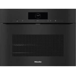 Piekarnik do zabudowy kompaktowy bezuchwytowy BrillantLight H 7840 BPX ObsidianBlack Miele