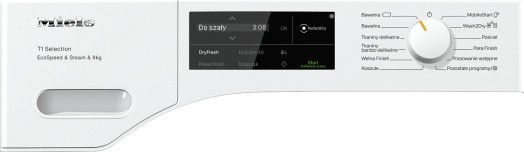 e03-1 Suszarka z pompą ciepła T1 TSL783WP EcoSpeed Steam 9kg Miele