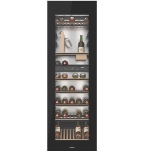 Chłodziarka na wino do zabudowy z lexiFrame, SommelierSet i Push2open KWT 6722 iGS Miele