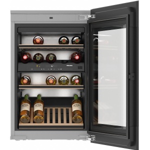 Chłodziarka na wino do zabudowy z FlexiFrame i Push2open KWT 6422 iG Graphitgrey Miele