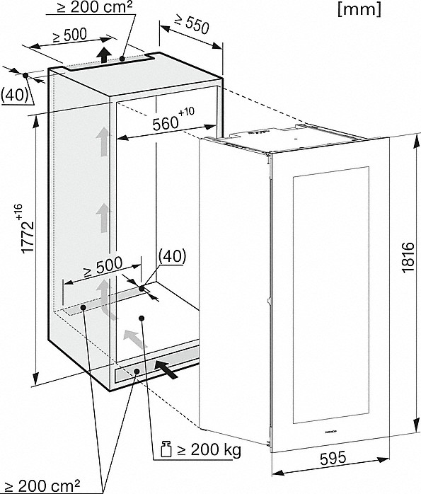 20000136541-000-00_20000136541 Chłodziarka na wino do zabudowy z lexiFrame, SommelierSet i Push2open KWT 6722 iGS Miele