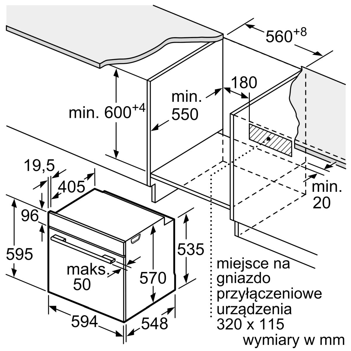 Serie-4-Piekarnik-do-zabudowy-60-x-60-cm-Czarny-HBA234EB3-4 Piekarnik Bosch HBA234EB3 do zabudowy Serie 4 60 x 60 cm Czarny