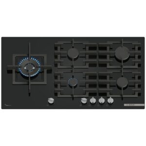 Płyta gazowa Bosch PPM9A6I40 Serie 6 (90 cm, szkło hartowane, czarna)