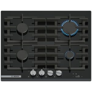 Płyta gazowa Bosch PRP6A6H40 Serie 8 (60 cm, szkło hartowane, czarna)